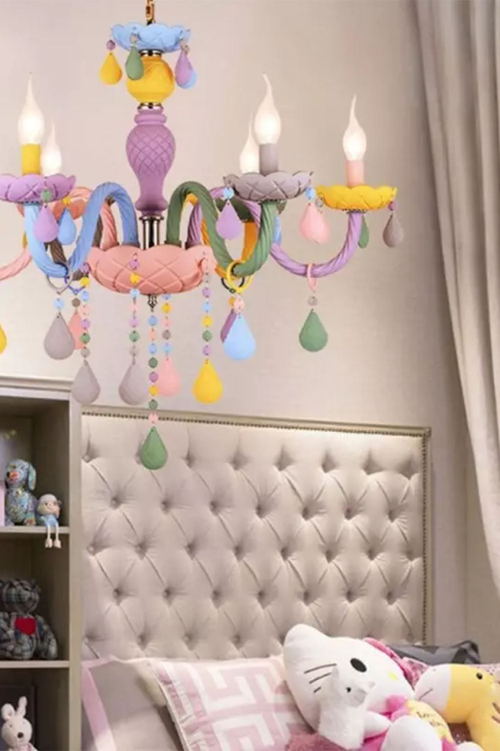 Macaron Children's Candle Chandelier - view 7 | everlamps