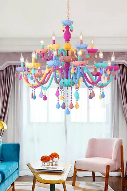 Macaron Children's Candle Chandelier - view 6 | everlamps