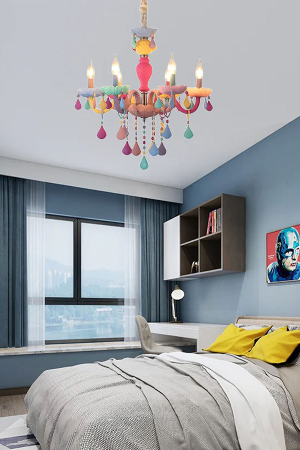 Macaron Children's Candle Chandelier - view 5 | everlamps