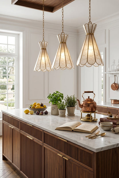 Magnolia Shell Pendant Light for Kitchen | Samu  Lamp