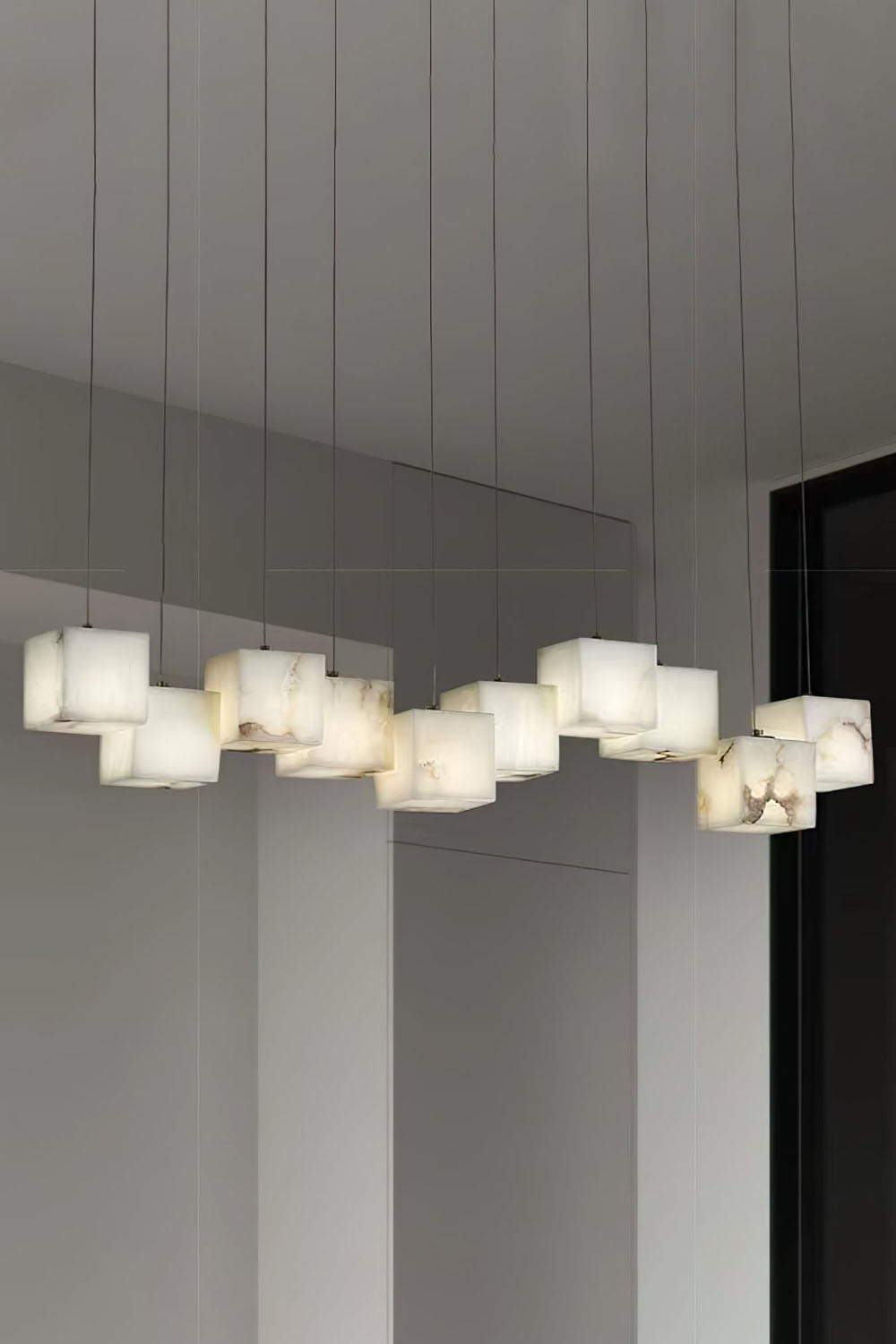 Marble Box Chandelier - everlamps
