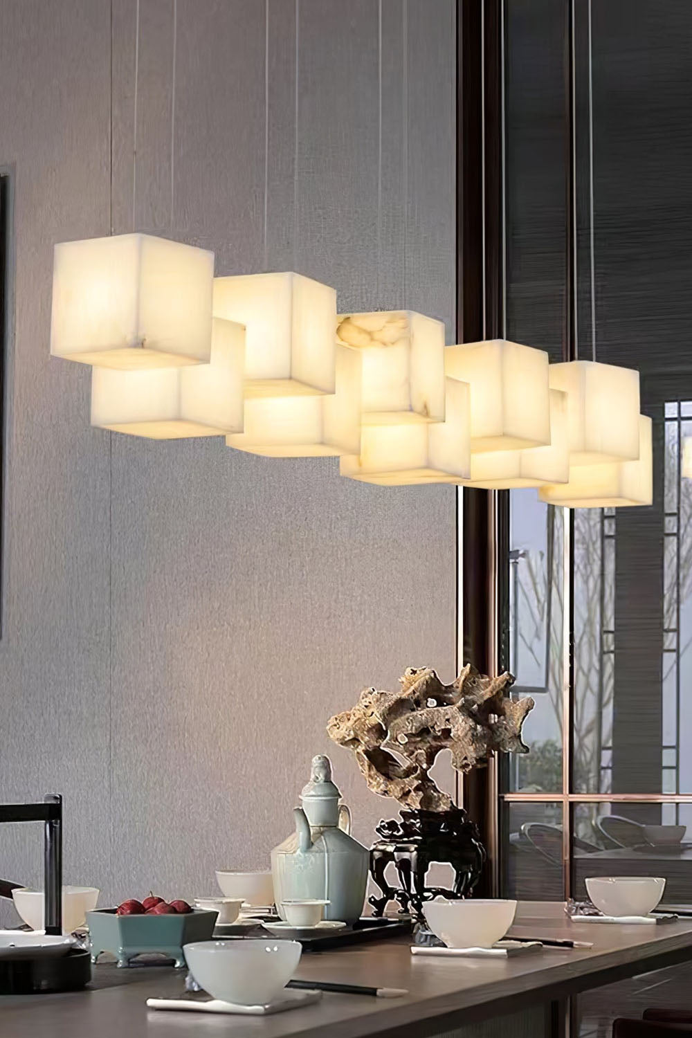 Marble Box Chandelier - everlamps