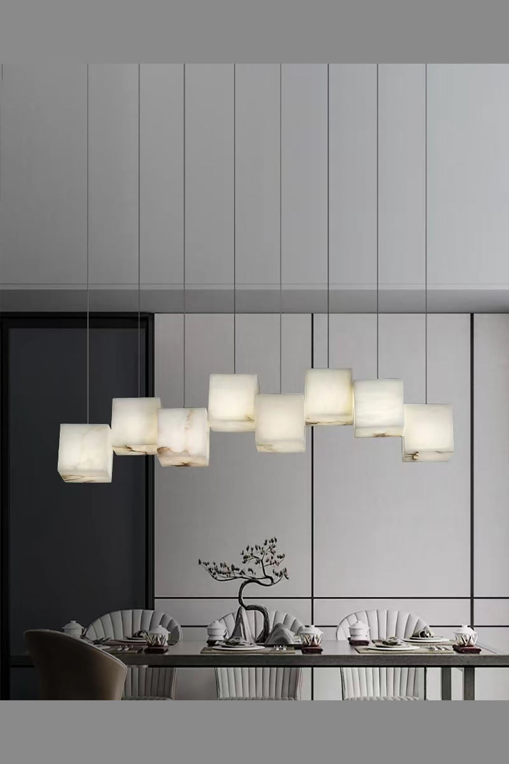 Marble Box Chandelier - everlamps