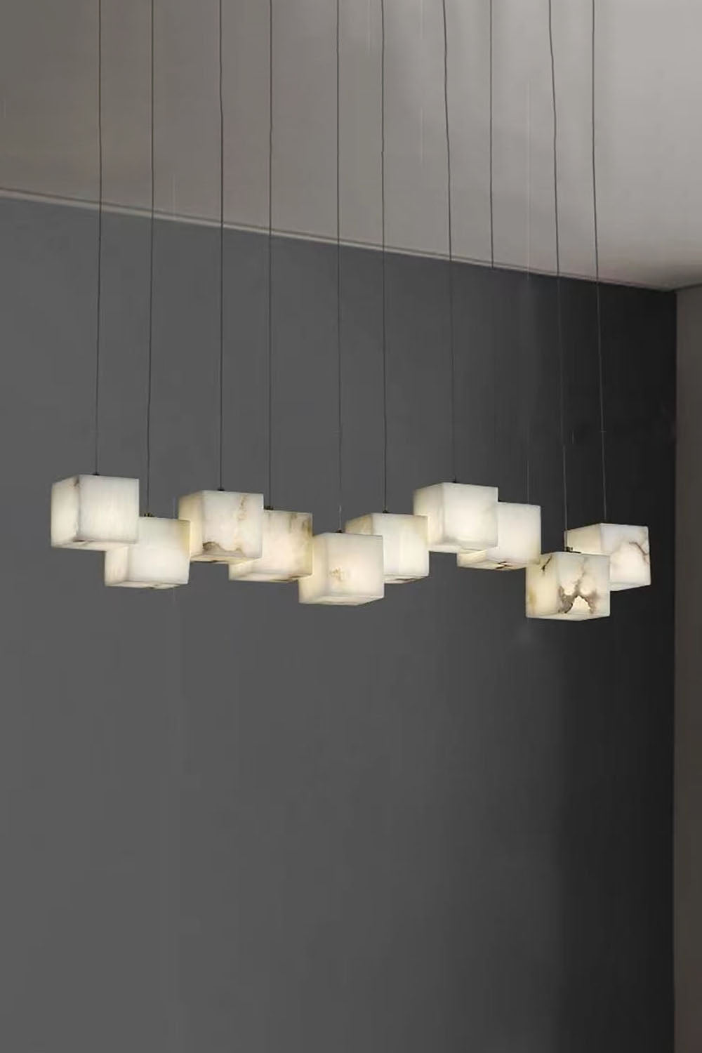 Marble Box Chandelier - everlamps