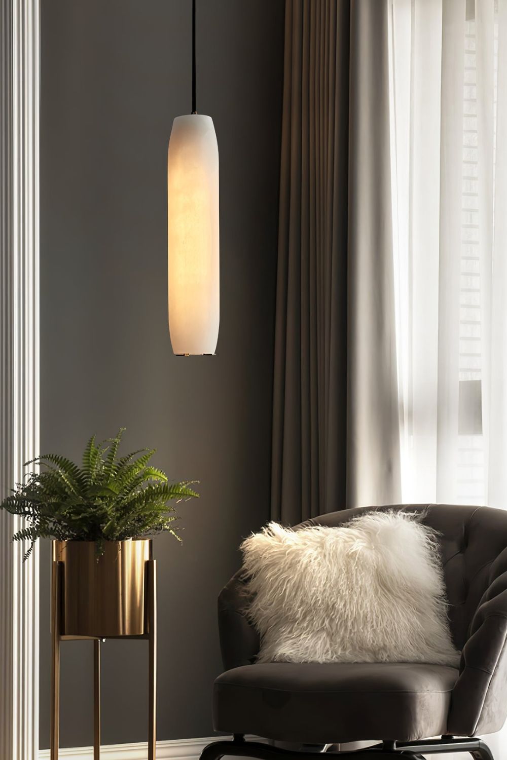 Marble Flute Pendant Light - everlamps