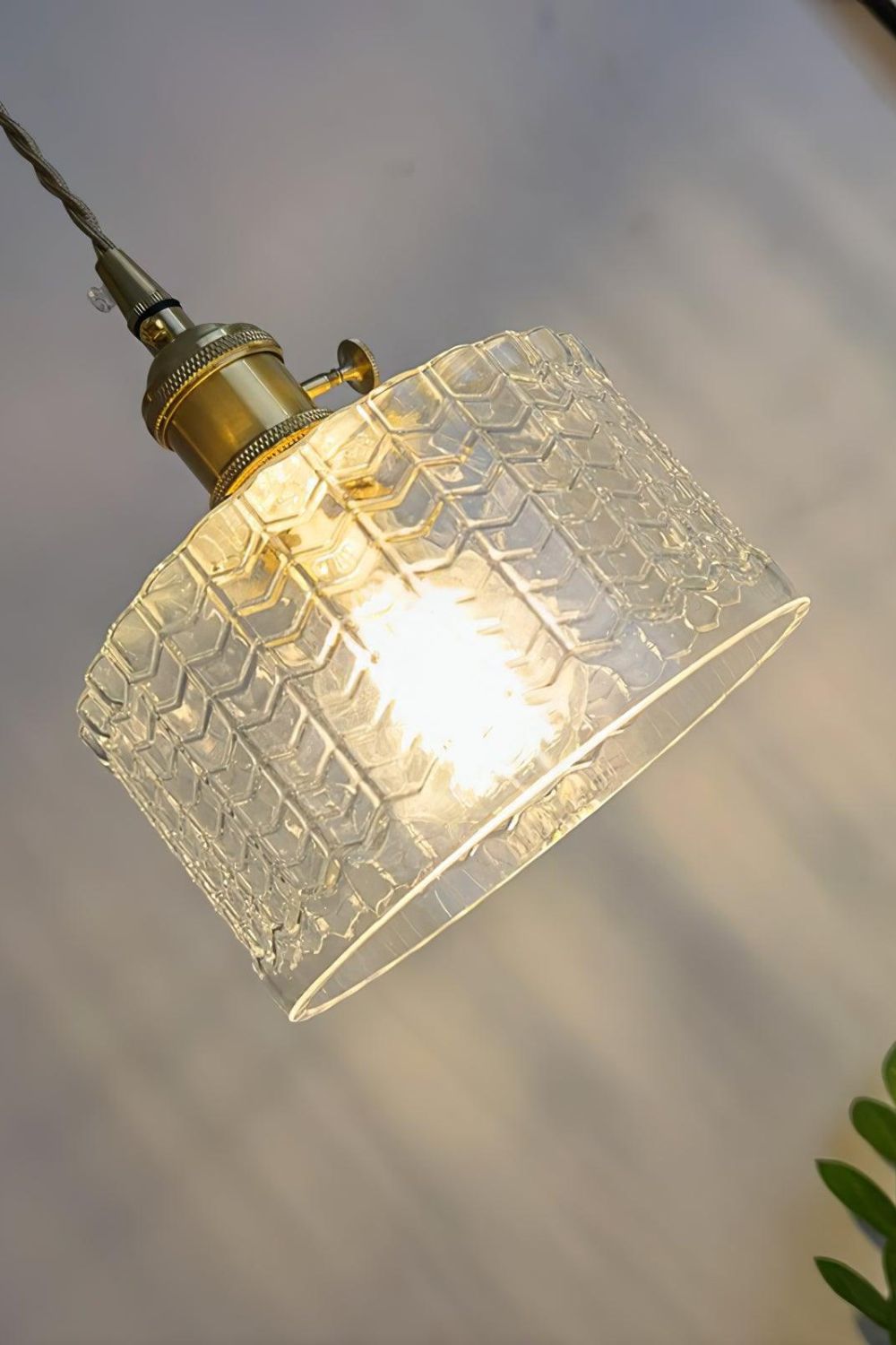 Matilda Emerald Patterned Glass Pendant Light - view 15 | everlamps