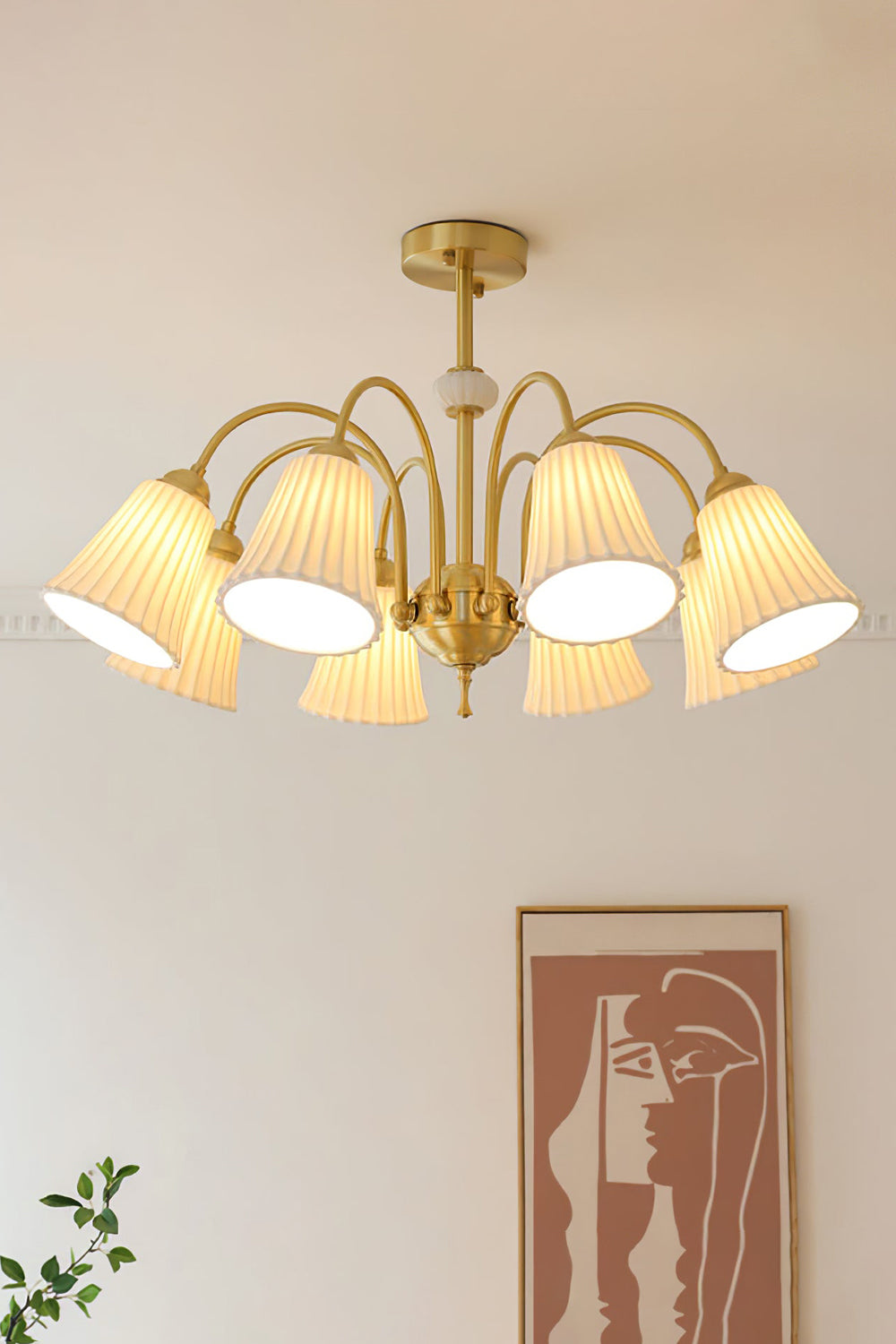 Medieval Ceramic Trumpet Chandelier - everlamps