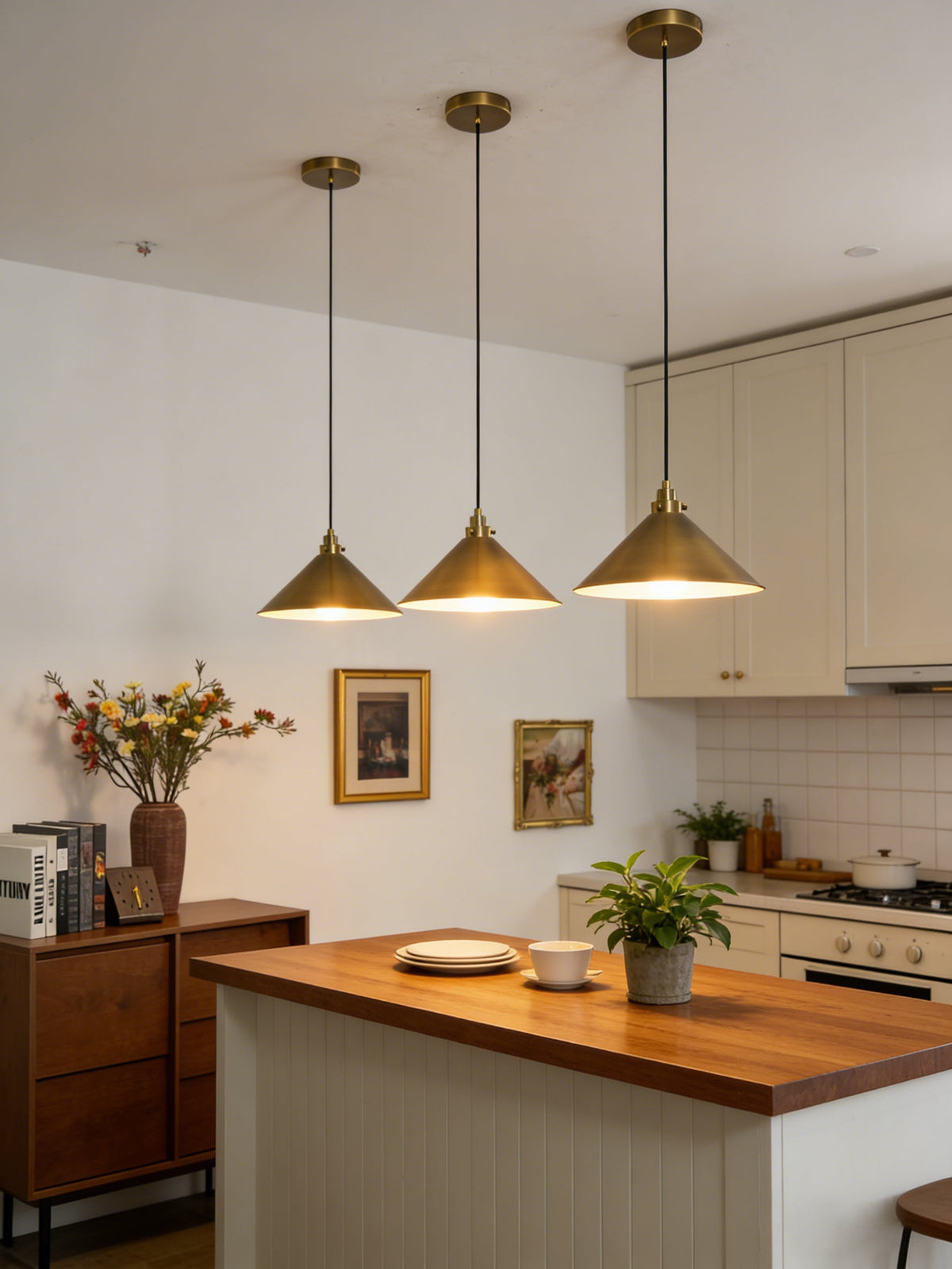 Metal Cone Pendant Light - view 4 | everlamps