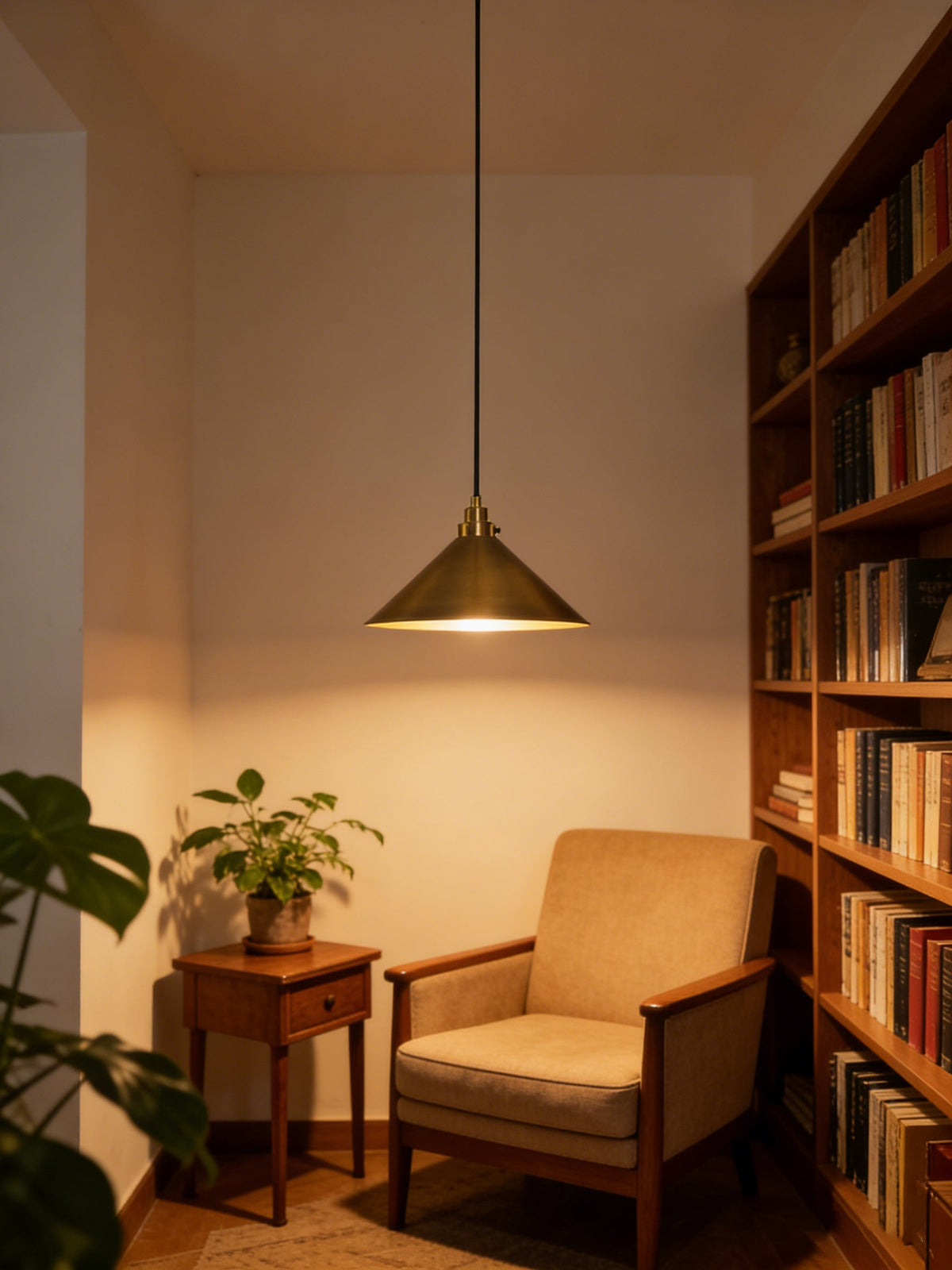 Metal Cone Pendant Light - view 2 | everlamps