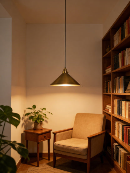 Metal Cone Pendant Light - view 2 | everlamps