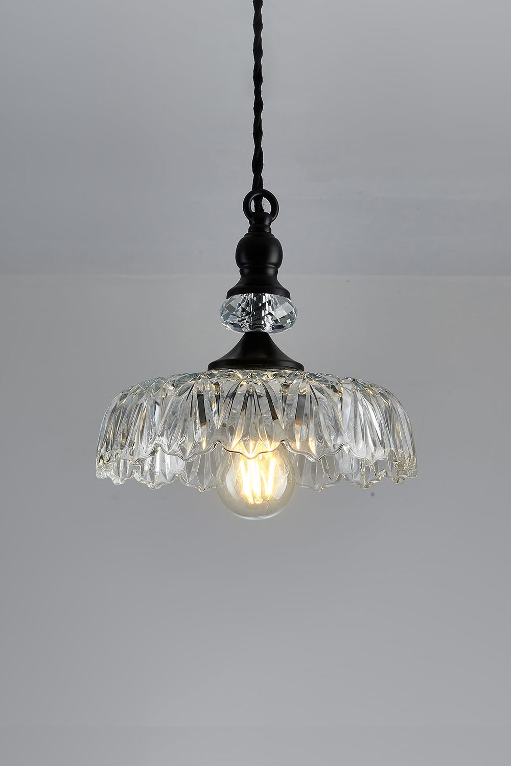Mid-Century Clear Glass Pendant Light - view 20 | everlamps