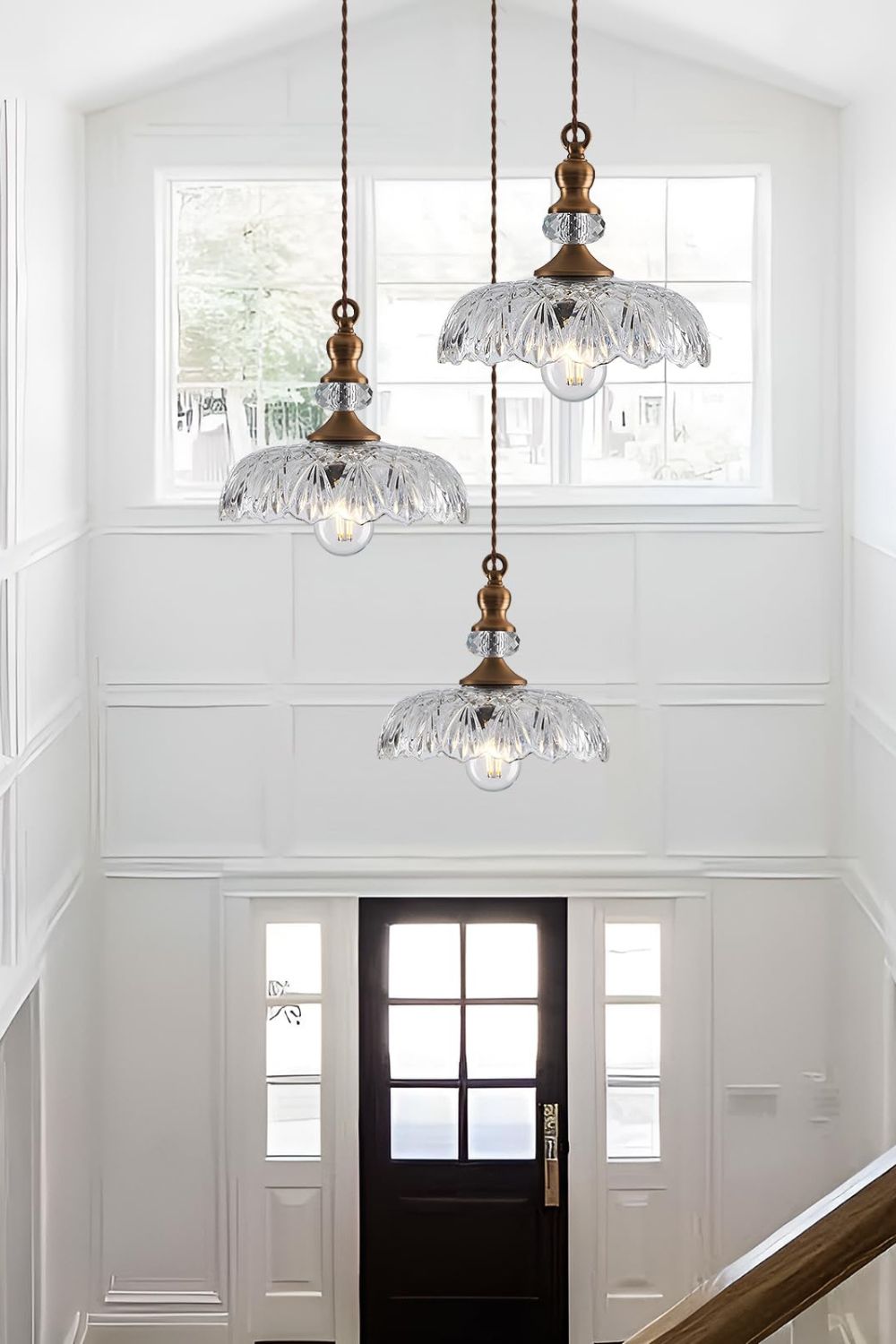 Mid-Century Clear Glass Pendant Light - view 2 | everlamps