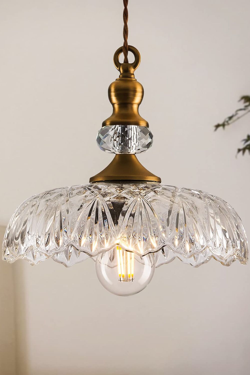 Mid-Century Clear Glass Pendant Light - view 14 | everlamps