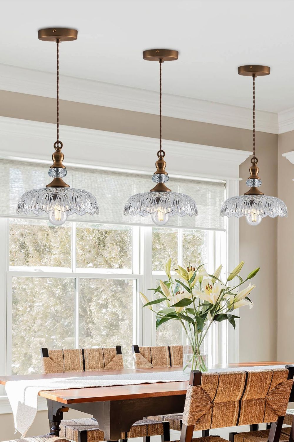 Mid-Century Clear Glass Pendant Light - view 7 | everlamps