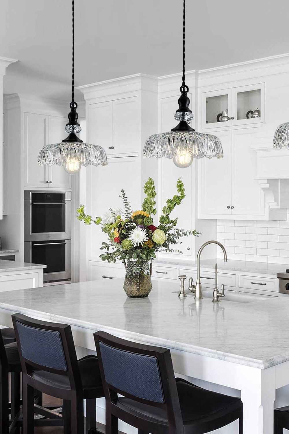 Mid-Century Clear Glass Pendant Light - view 8 | everlamps