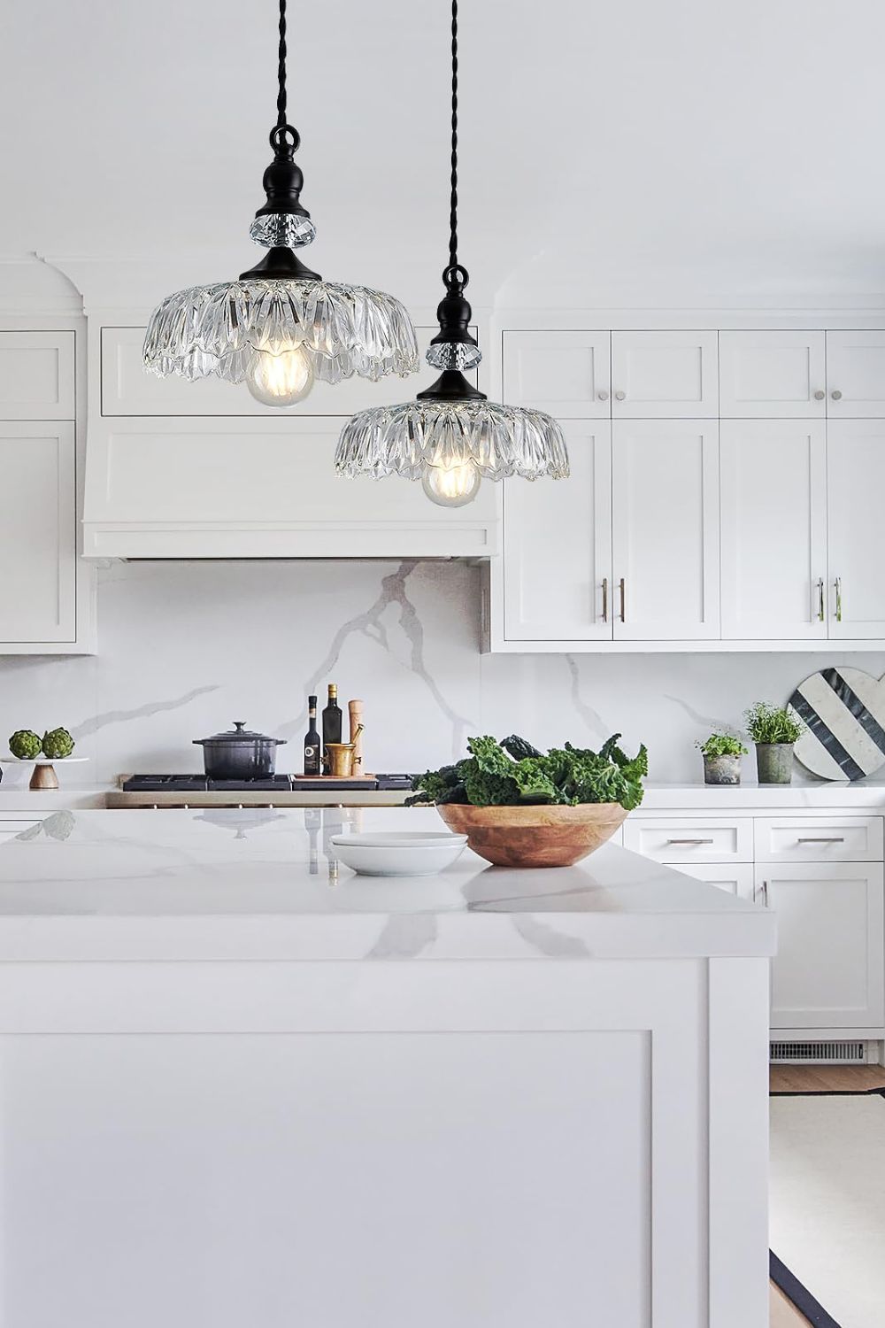 Mid-Century Clear Glass Pendant Light - view 9 | everlamps