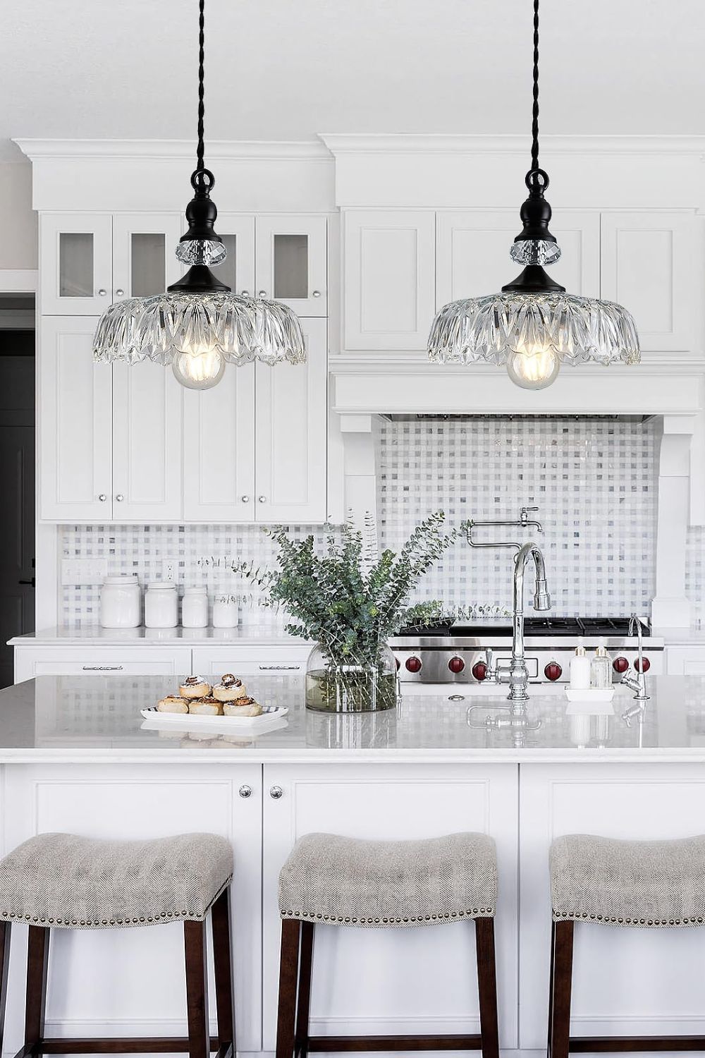 Mid-Century Clear Glass Pendant Light - view 10 | everlamps