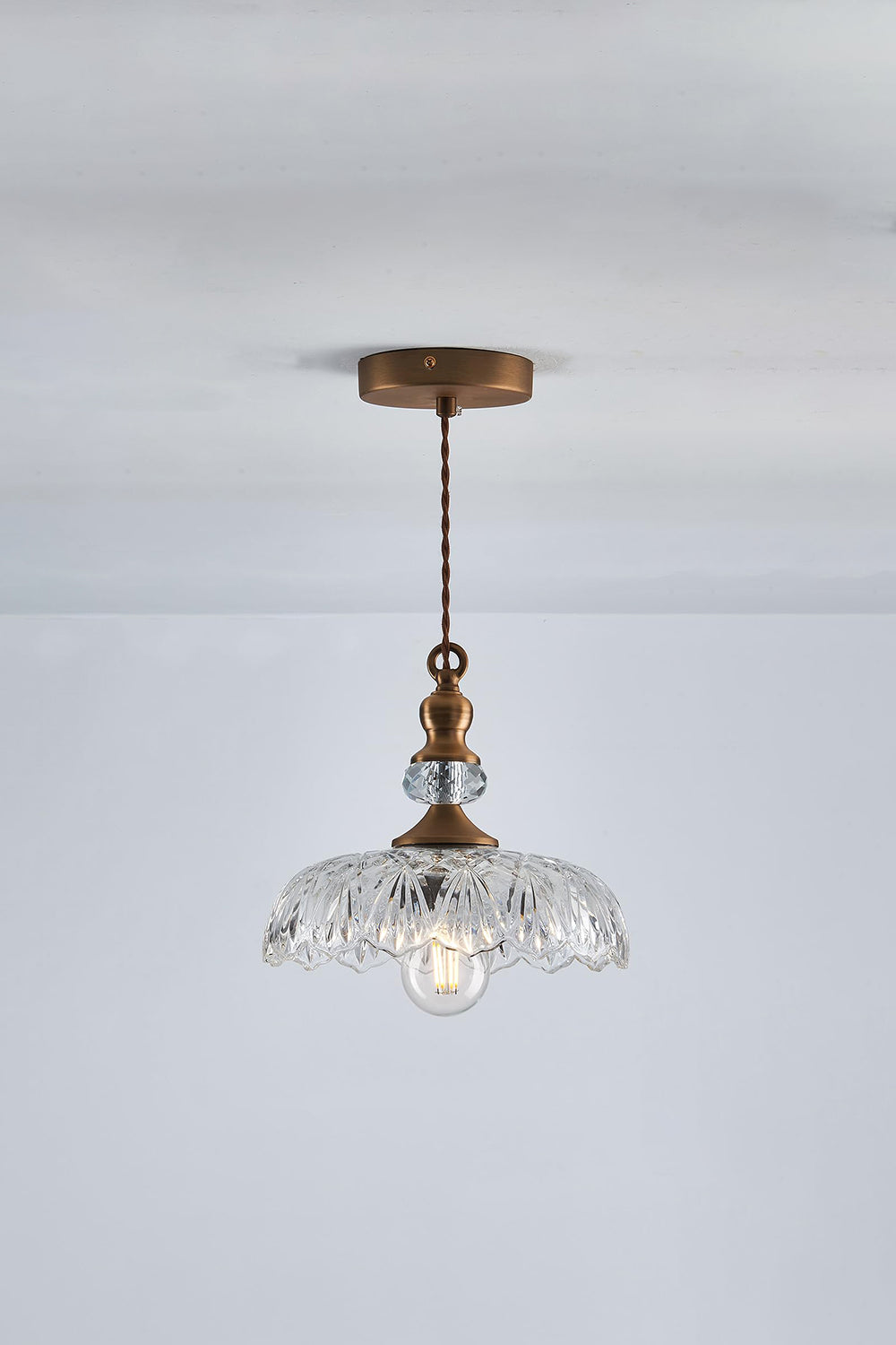 Mid-Century Clear Glass Pendant Light - view 18 | everlamps