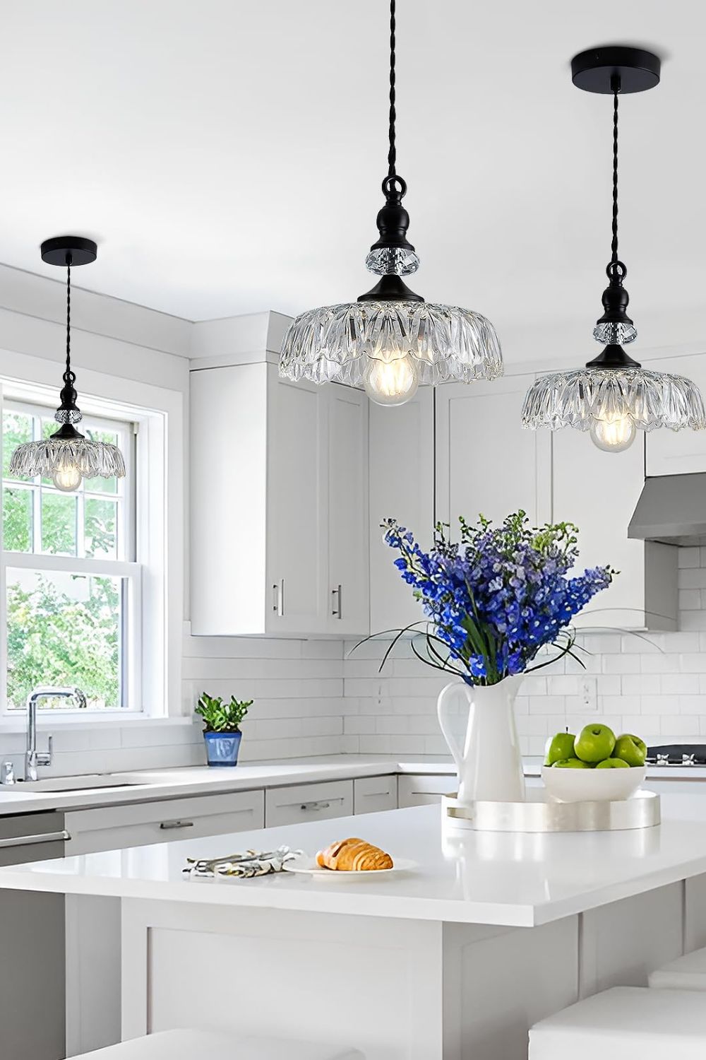 Mid-Century Clear Glass Pendant Light - view 11 | everlamps