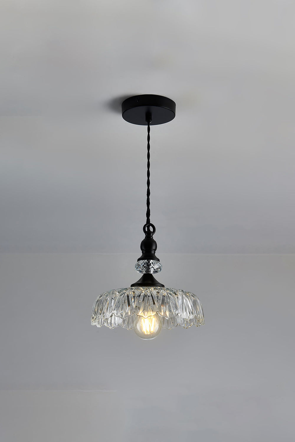 Mid-Century Clear Glass Pendant Light - view 19 | everlamps