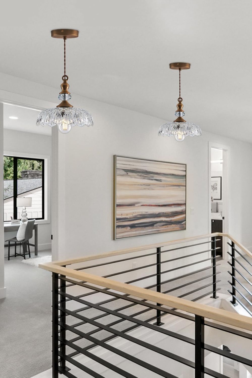 Mid-Century Clear Glass Pendant Light - view 5 | everlamps