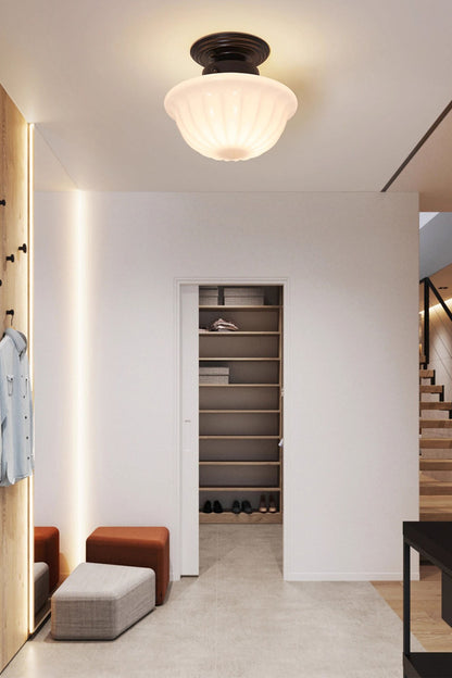 Milk Glass Ceiling Light - view 4 | everlamps