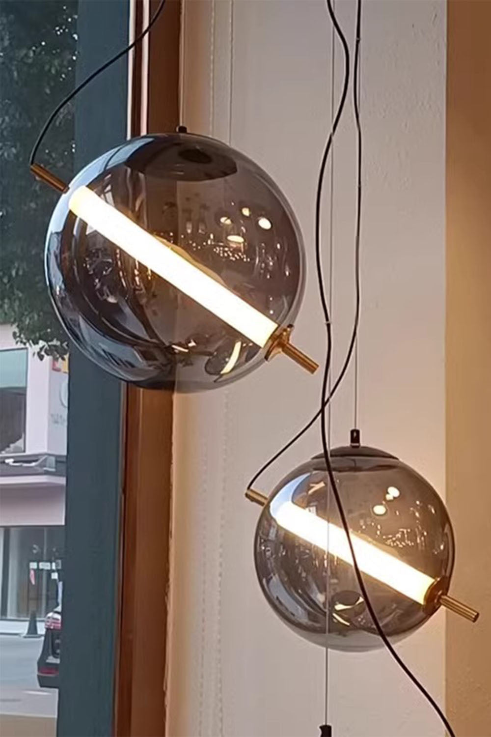 Minimalist Glass Ball Pendant Light - view 3 | everlamps