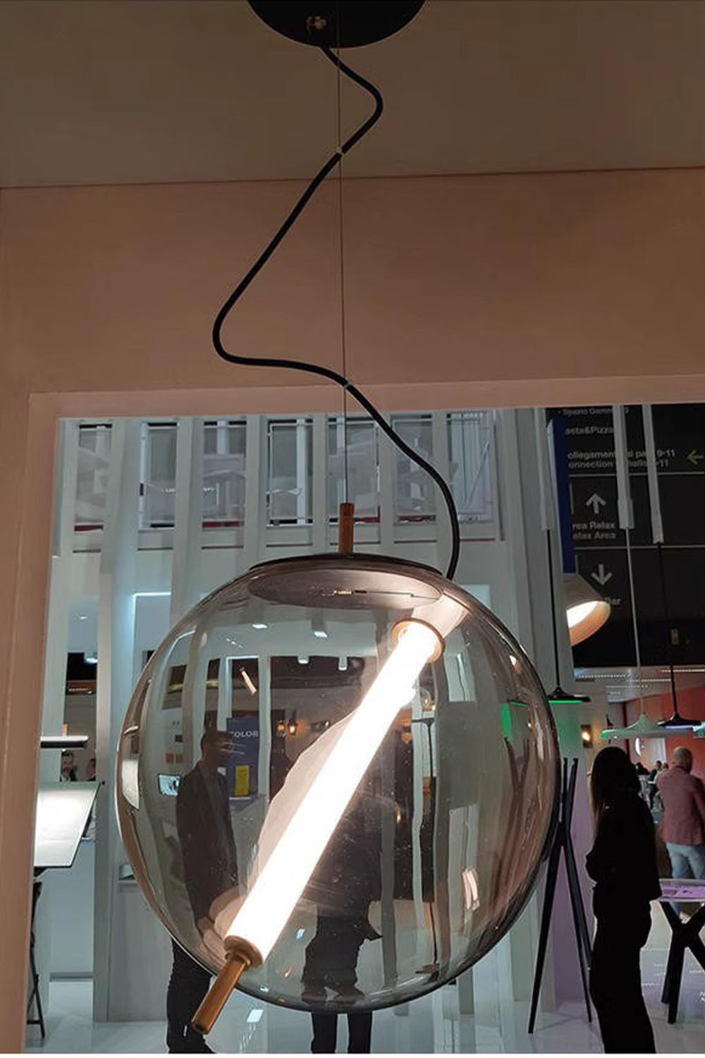 Minimalist Glass Ball Pendant Light - view 4 | everlamps