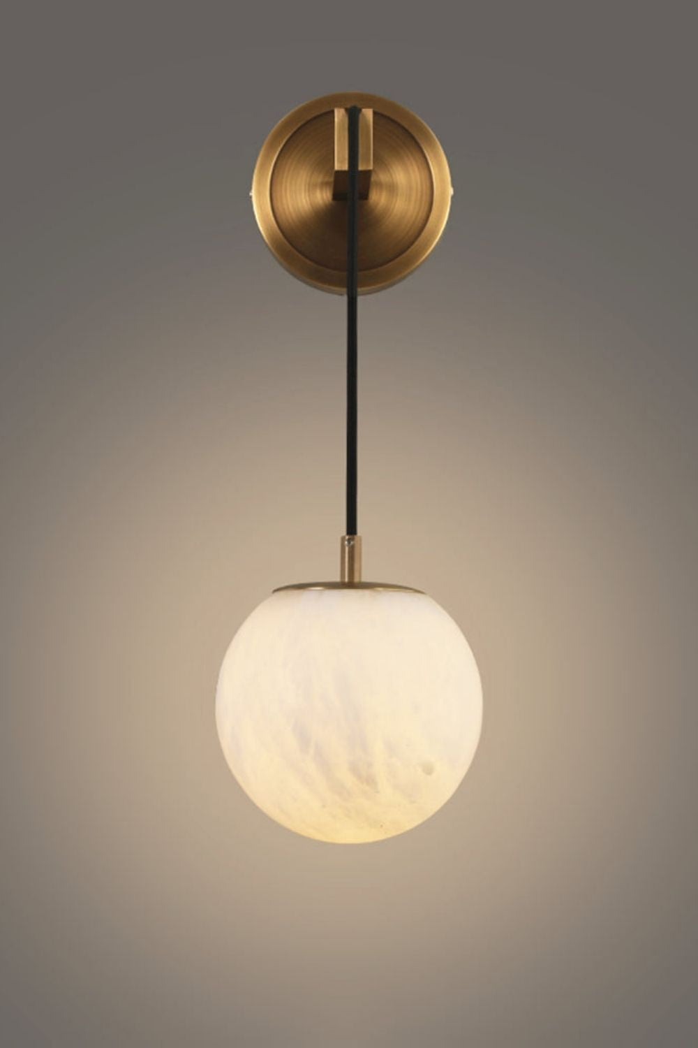Minimalist Spherical Alabaster Wall Lamp - view 19 | everlamps