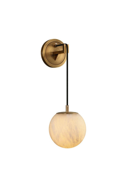 Minimalist Spherical Alabaster Wall Lamp - view 25 | everlamps