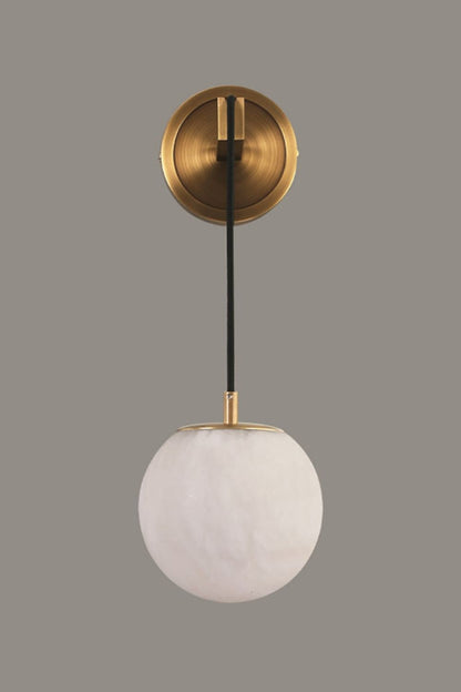 Minimalist Spherical Alabaster Wall Lamp - view 22 | everlamps