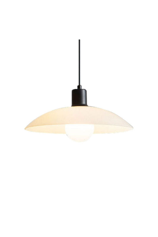 Minimalist White Disc Glass Pendant Light | everlamps