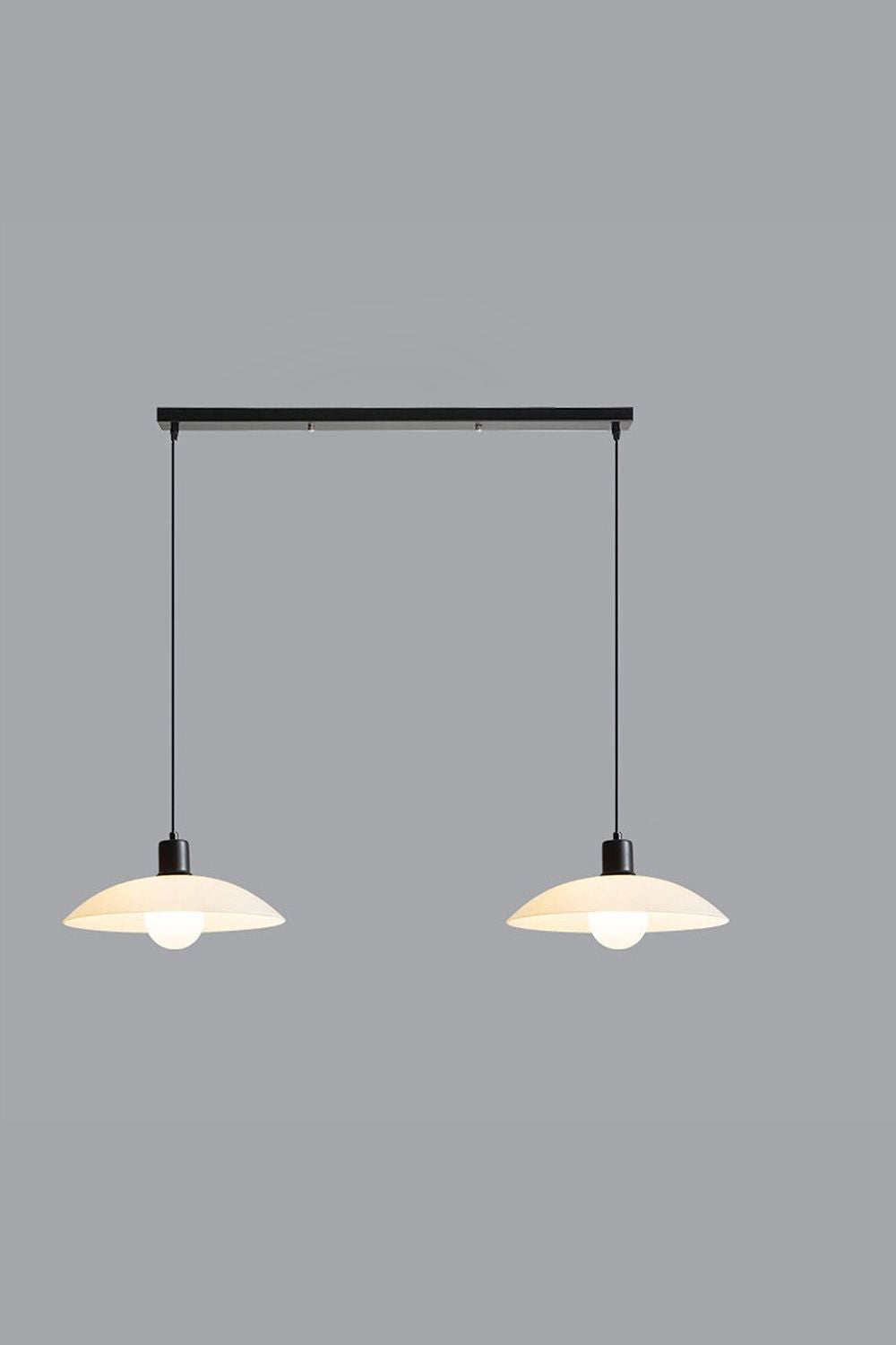 Minimalist White Disc Glass Pendant Light - view 11 | everlamps