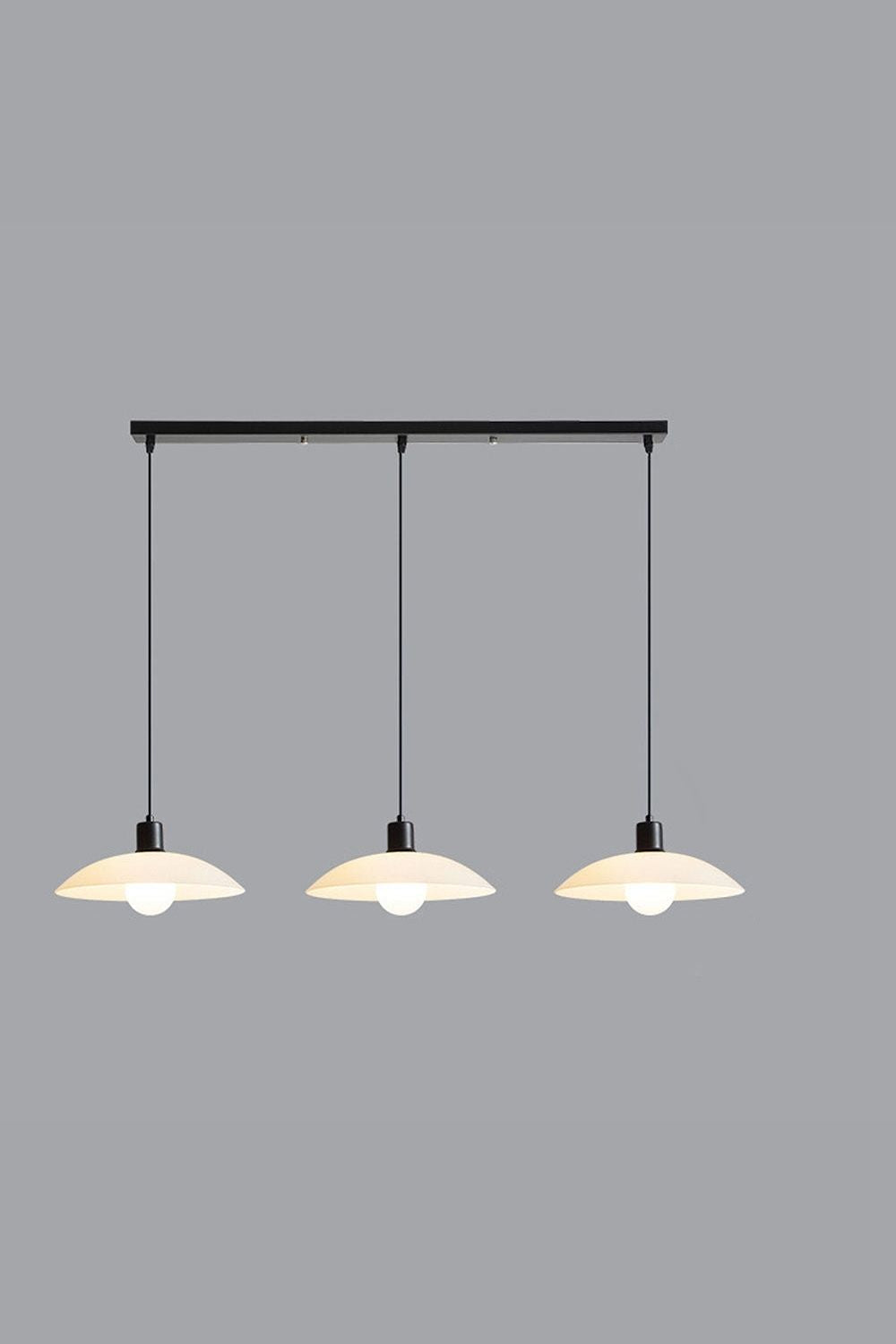 Minimalist White Disc Glass Pendant Light - view 12 | everlamps