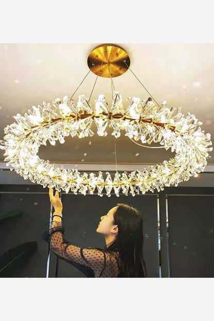 Mira Crystal Ring Chandelier - everlamps