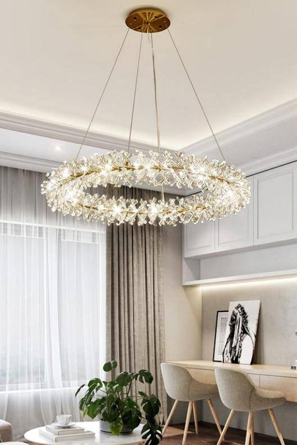 Mira Crystal Ring Chandelier - everlamps