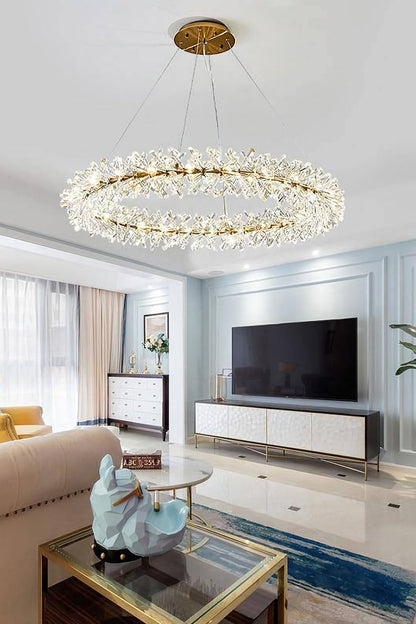 Mira Crystal Ring Chandelier - everlamps