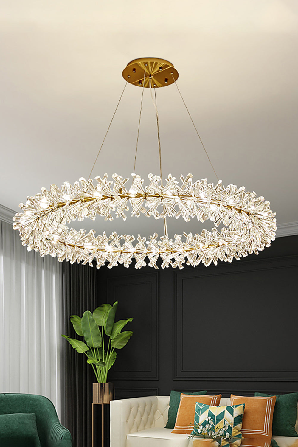 Mira Crystal Ring Chandelier - everlamps
