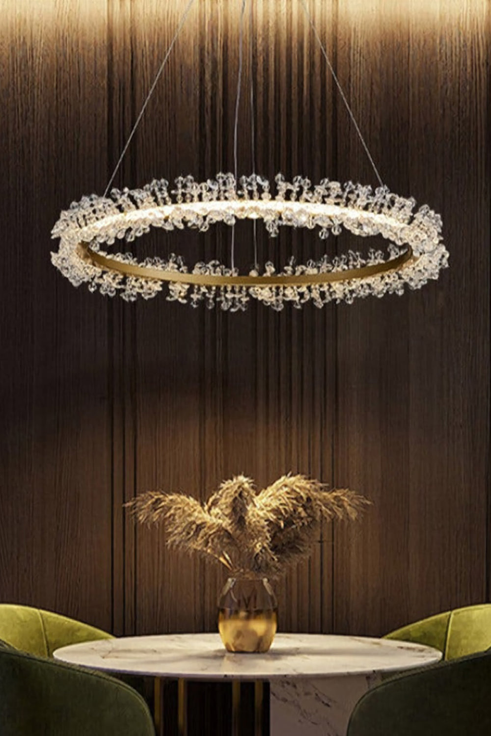 Mira Crystal Ring Chandelier - everlamps