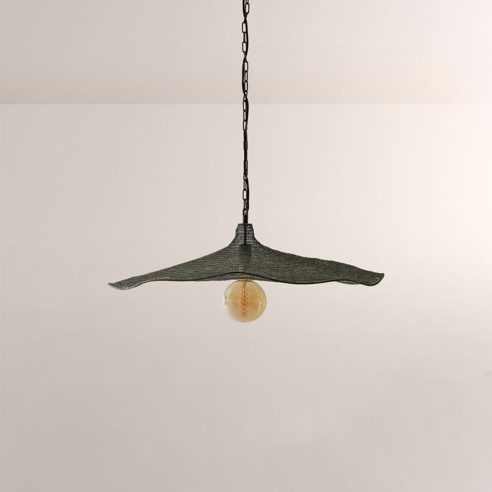 Liora Woven Black Wave Round Chandelier 36"D