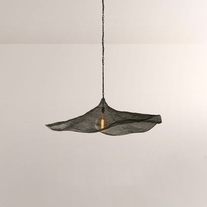 Liora Woven Black Wave Round Chandelier 36"D