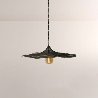 Liora Woven Black Wave Round Chandelier 36"D