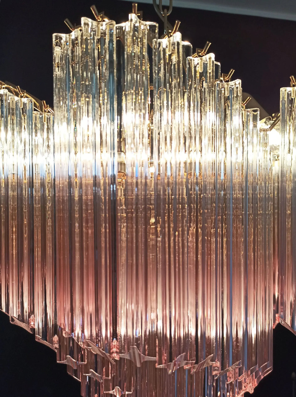 Murano Glass Chandelier- Pink