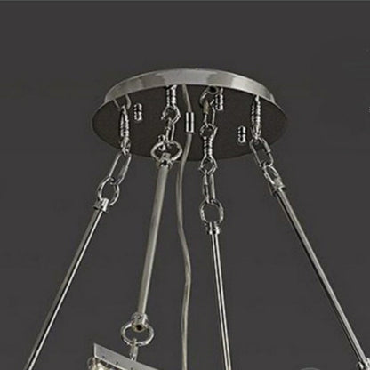 Extra Large Foyer Vertical Layers Crystal Chandelier Chrome Ceiling Lighting Fixture For Staircase Entryway Decor