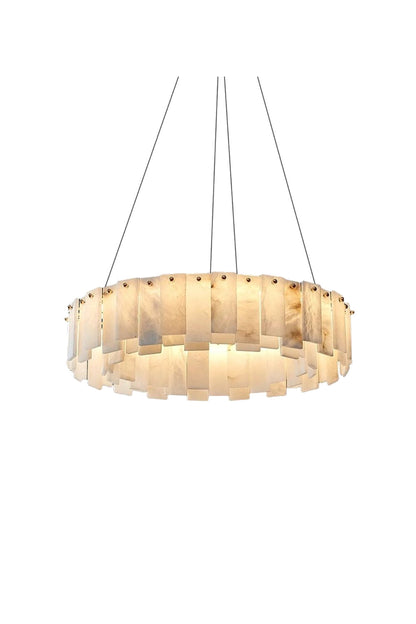 Modern Alabaster Celestial Round Chandelier | everlamps