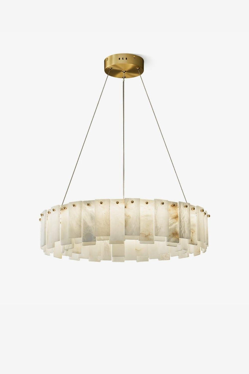 Modern Alabaster Celestial Round Chandelier - view 21 | everlamps