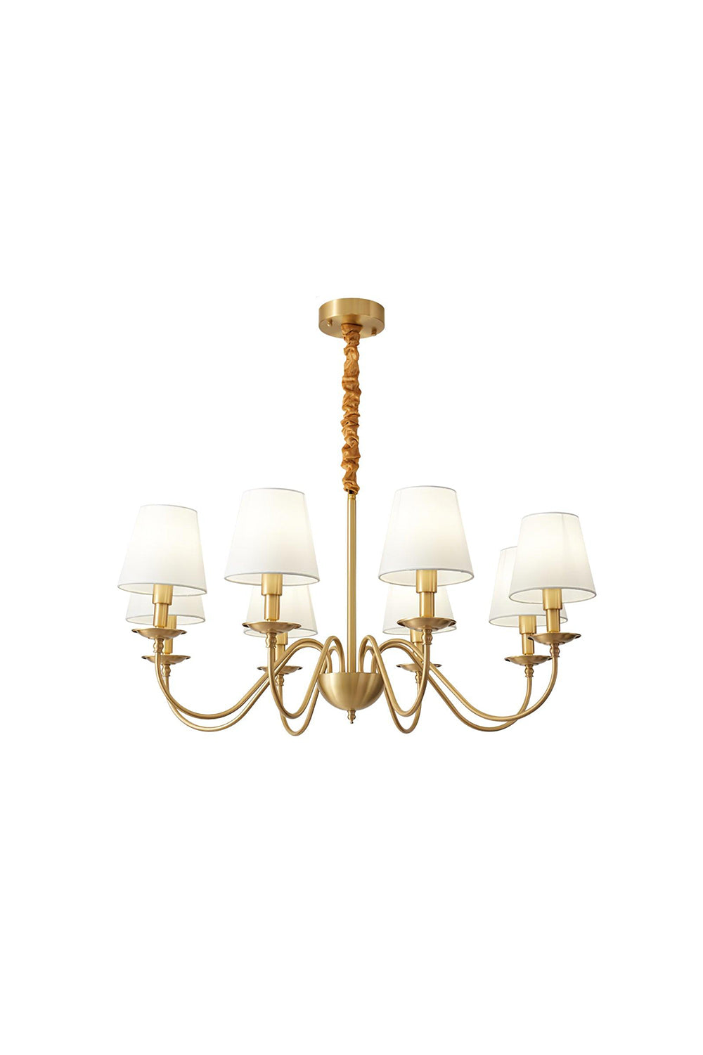 Modern Brass Fabric Chandelier | everlamps