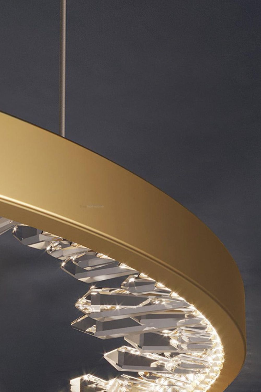 Modern Halo Crystal Ring Chandelier - view 8 | everlamps
