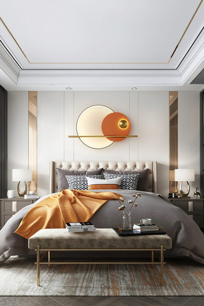 Modern Linear Double Circle Wall Light - view 13 | everlamps