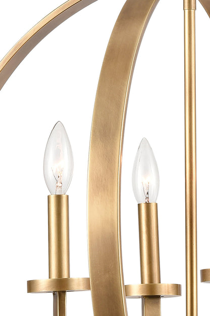 Modern Round Lantern Chandelier - view 14 | everlamps